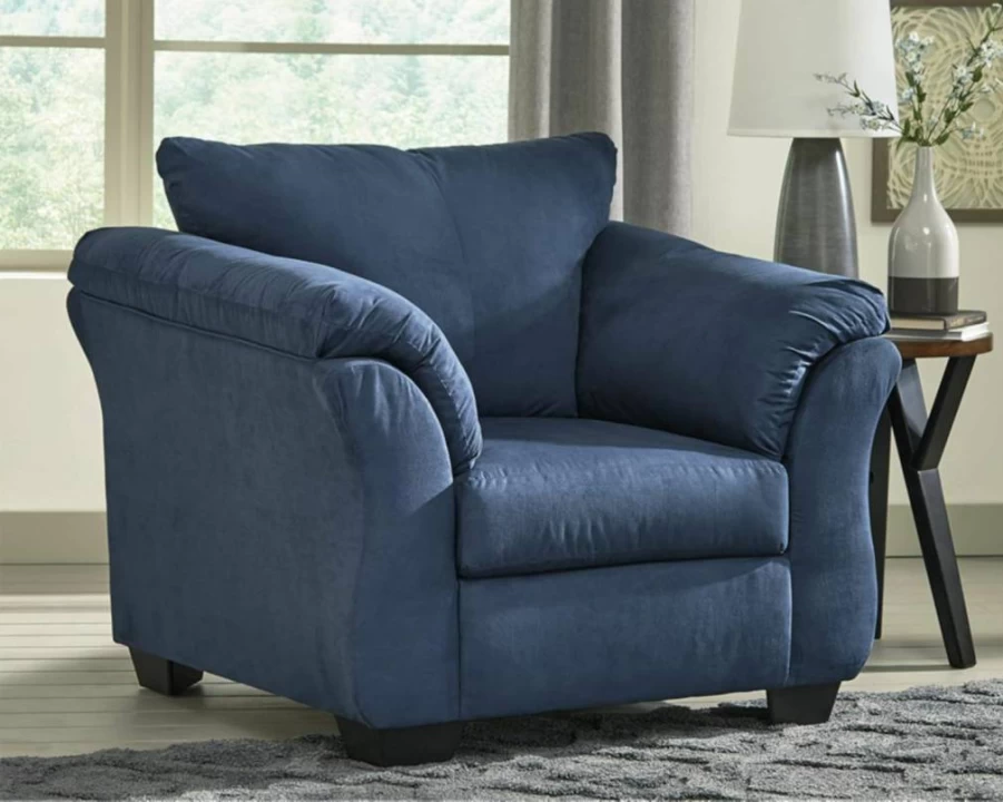 Signature Design by Ashley Darcy Plush Casual Chair in Grayish Brown - Soft Comfort Living Room Seating