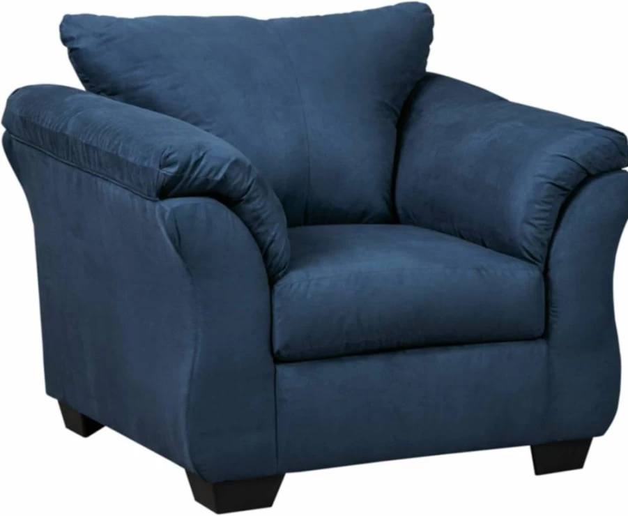 Signature Design by Ashley Darcy Dark Blue Plush Casual Chair for Comfortable Seating