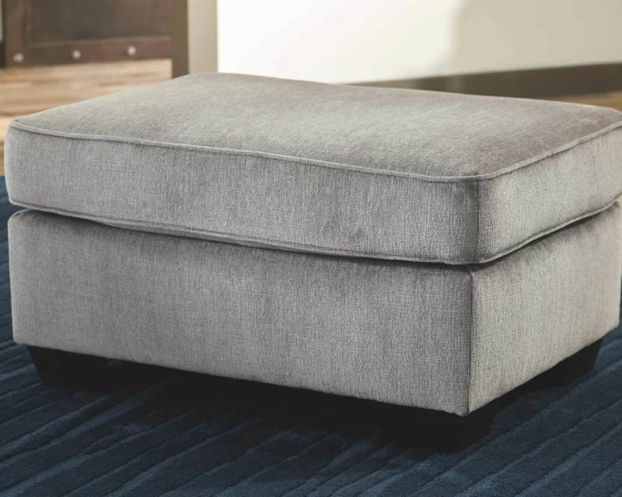 Signature Design by Ashley Altari Modern Oversized Square Storage Ottoman in Dark Gray