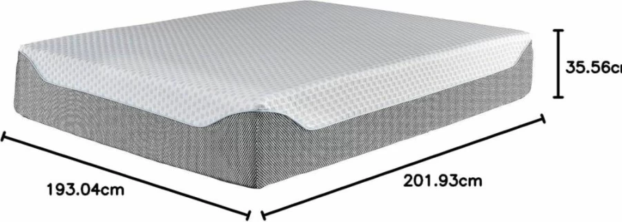 Signature Design by Ashley Chime Elite 2.0 King Mattress - 12 Inch Plush Green Tea Memory Foam for Cool Sleep & Pressure Relief