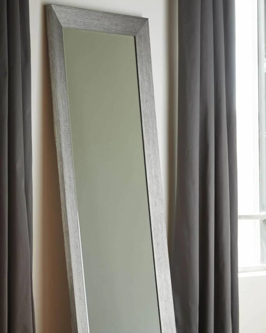 Signature Design by Ashley Jacee 70" Antique White Full-Length Floor Mirror - Elegant Freestanding Decor