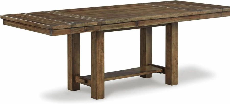 Signature Design by Ashley Moriville 36-Inch Farmhouse Extension Dining Table - Brown, Expands to Seat 8, Rustic 30-Inch Height