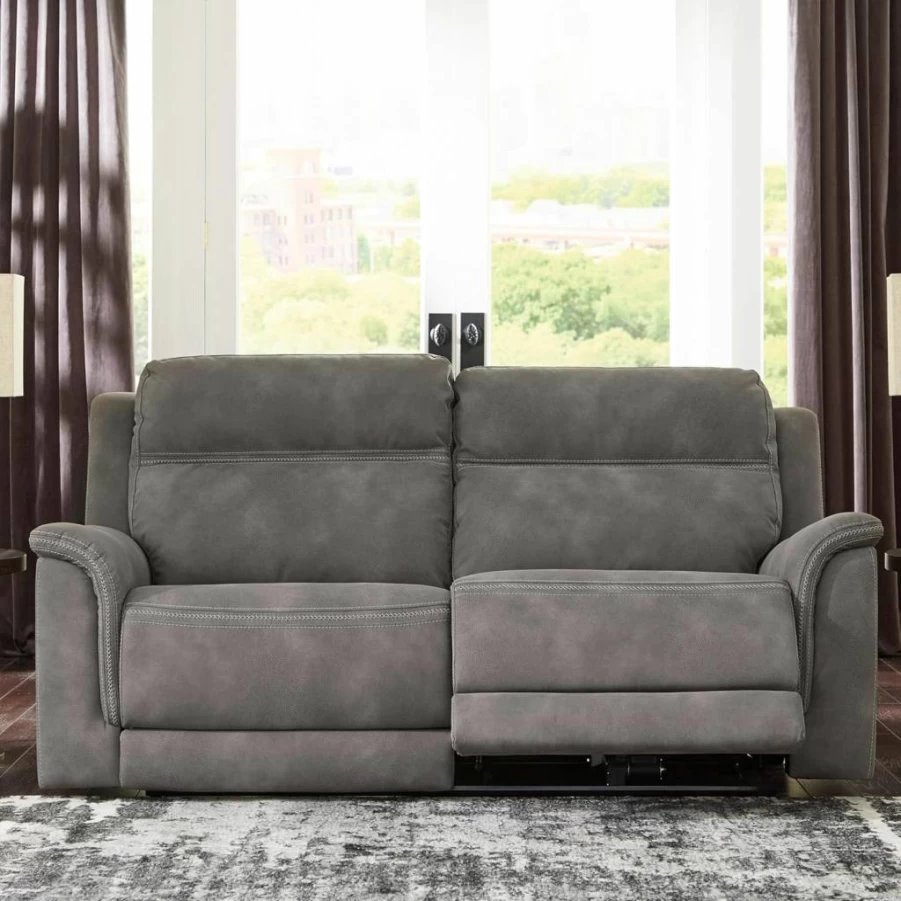 Signature Design by Ashley Next-Gen Durapella Power Recliner with Adjustable Headrest & Lumbar Support, Beige Fabric, Modern Comfort Chair