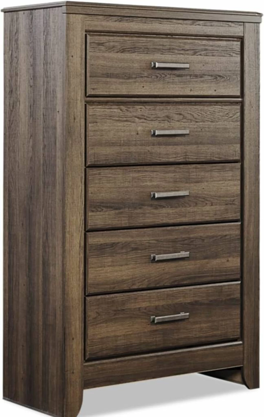 Signature Design by Ashley Zelen 5-Drawer Dresser in Warm Gray - Rustic Modern Chest of Drawers