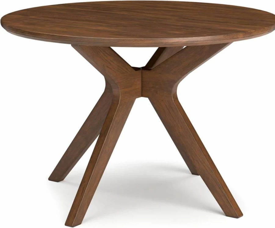 Signature Design by Ashley Lyncott Round Dining Table - 4-Seat Traditional Brown Kitchen Table