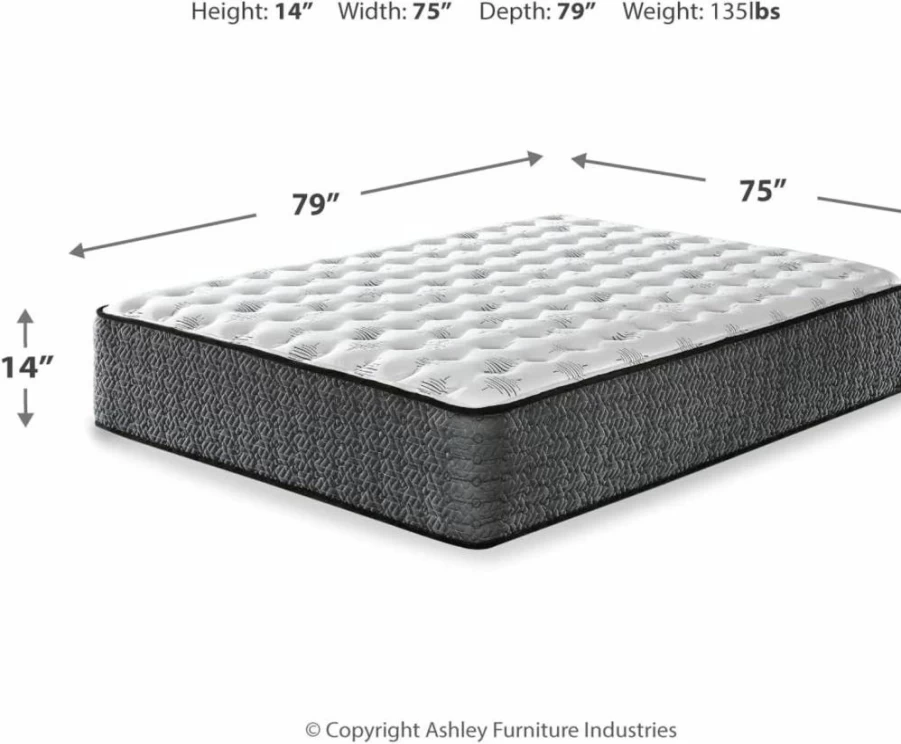 Signature Design by Ashley Chime 12" Hybrid Mattress - California King, Medium Firm, Cooling Gel Memory Foam, Pressure Relief