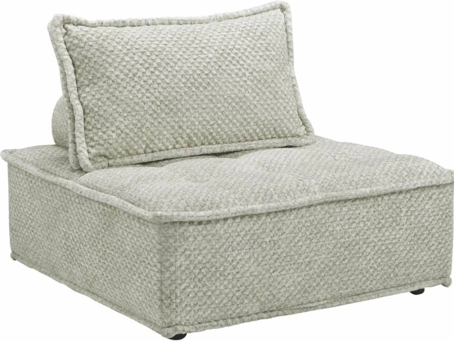 Signature Design by Ashley Bales Low Profile Modern Gray Accent Chair for Floor Seating