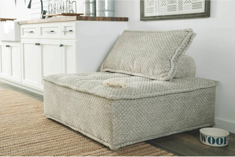 Signature Design by Ashley Bales Low Profile Modern Gray Accent Chair for Floor Seating