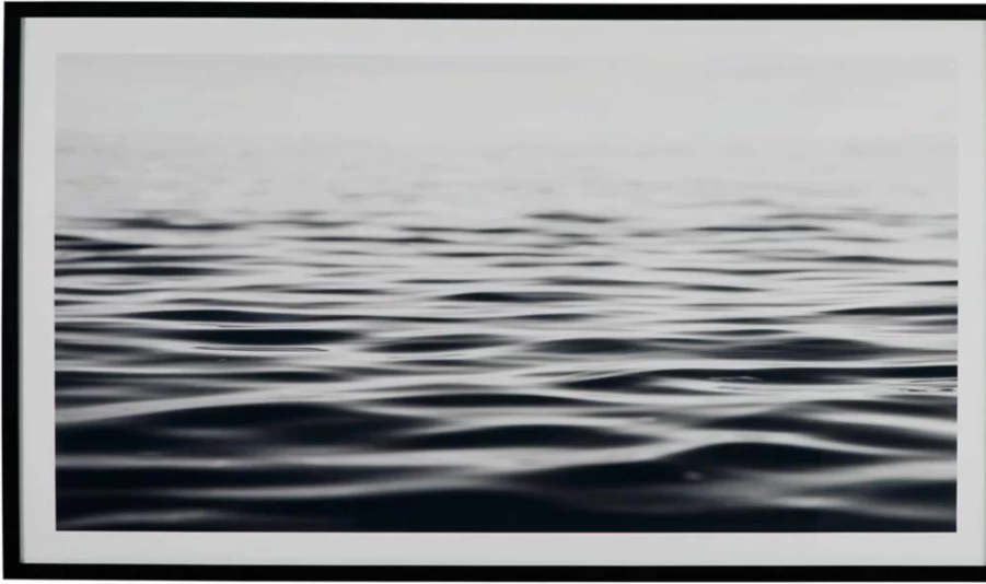 Signature Design by Ashley Kierlett Modern Framed Ocean Art Print - 63" x 37" Black & White Coastal Wall Decor