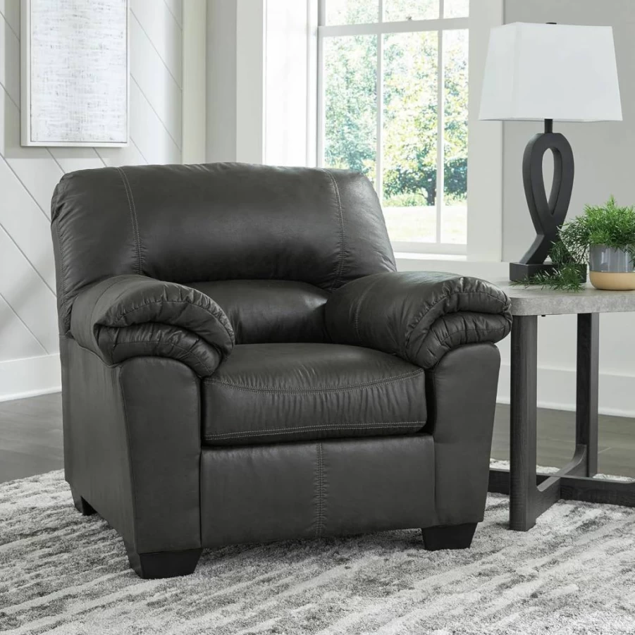 Signature Design by Ashley Bladen Oversized Faux Leather Plush Chair in Brown - Luxurious Comfort & Style