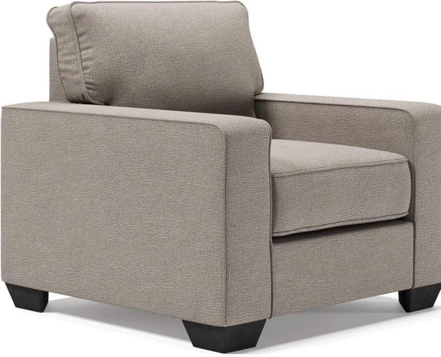 Signature Design by Ashley Greaves Modern Accent Chair - Stylish Gray Upholstered Living Room Seating