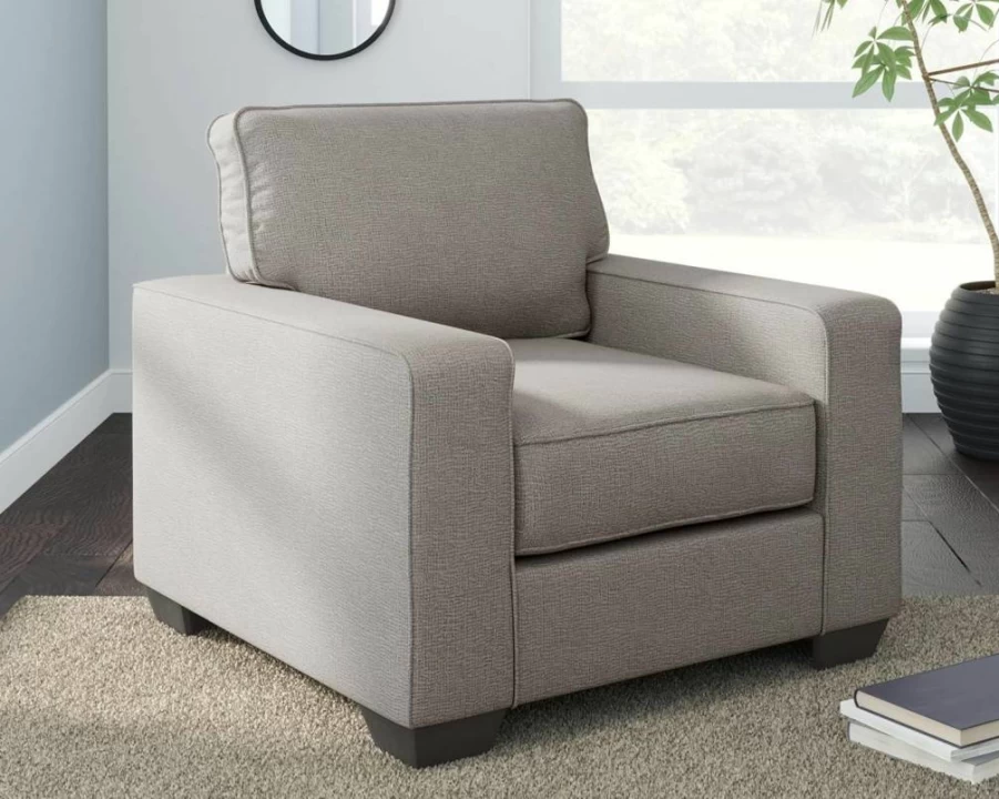 Signature Design by Ashley Greaves Modern Accent Chair - Stylish Gray Upholstered Living Room Seating
