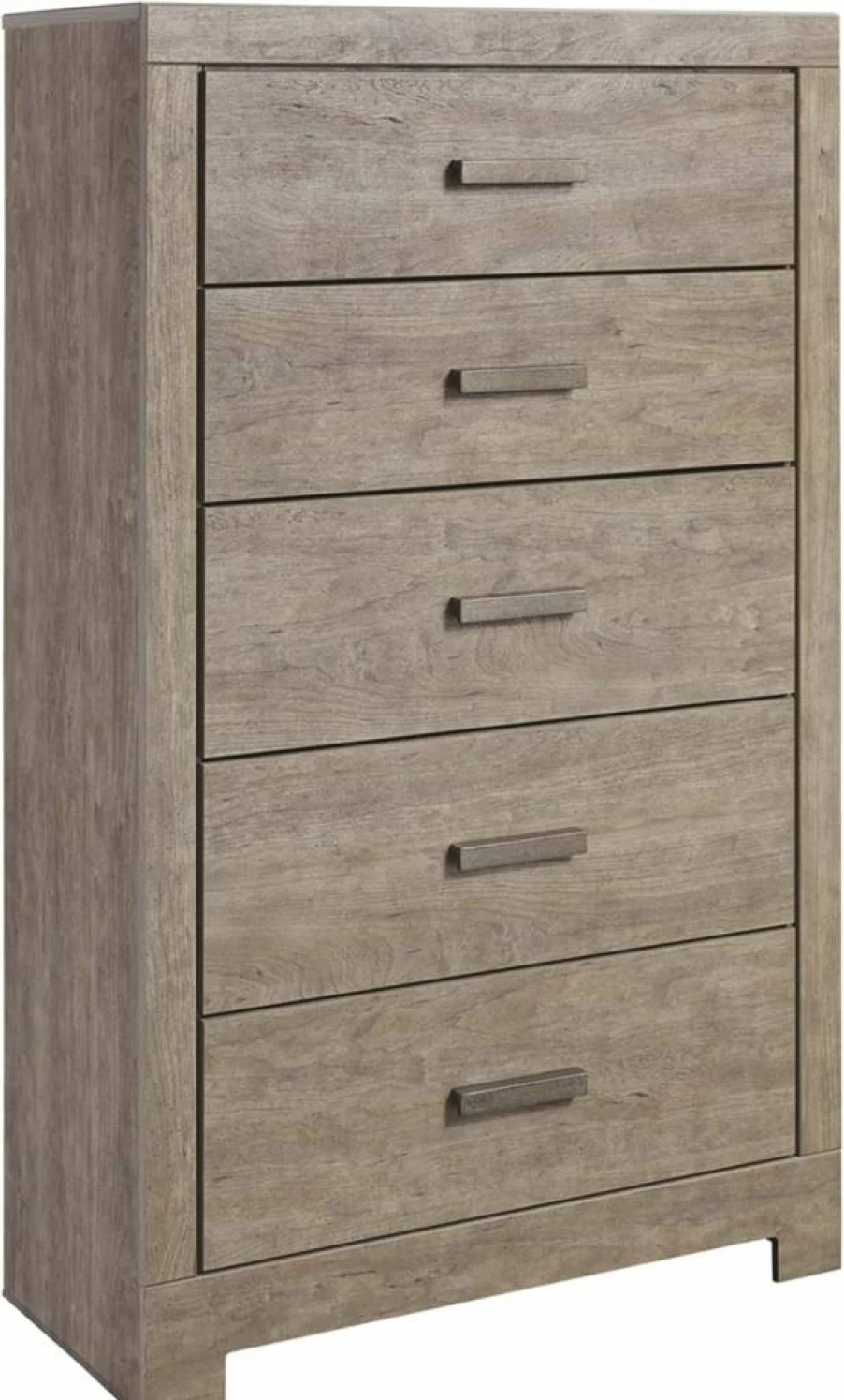 Signature Design by Ashley Culverbach 5-Drawer Dresser, Modern Grayish Brown Chest of Drawers