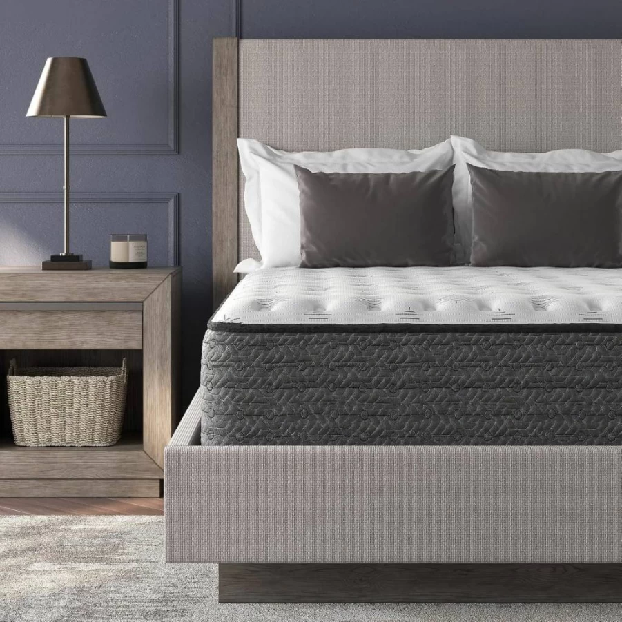 Signature Design by Ashley California King Hybrid Mattress - 13" Gel Memory Foam, Pillow Top, Edge Support for Cool Sleep & Pressure Relief