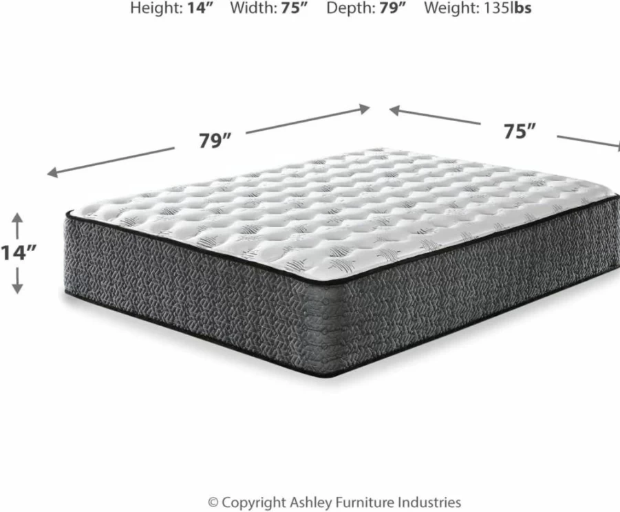 Signature Design by Ashley California King Hybrid Mattress - 13" Gel Memory Foam, Pillow Top, Edge Support for Cool Sleep & Pressure Relief