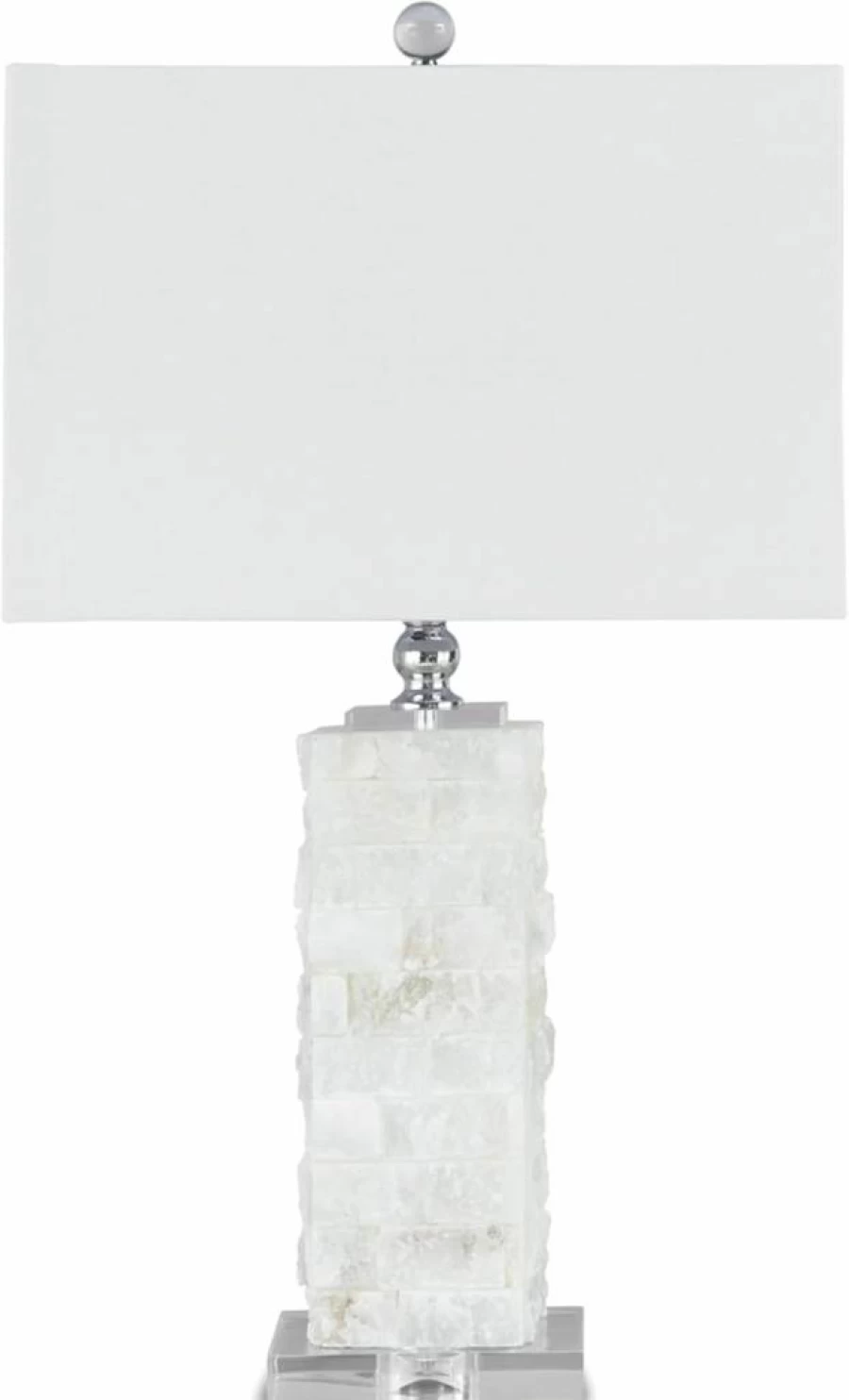 Signature Design by Ashley Malise 27-Inch Modern White Table Lamp with Alabaster & Acrylic Base